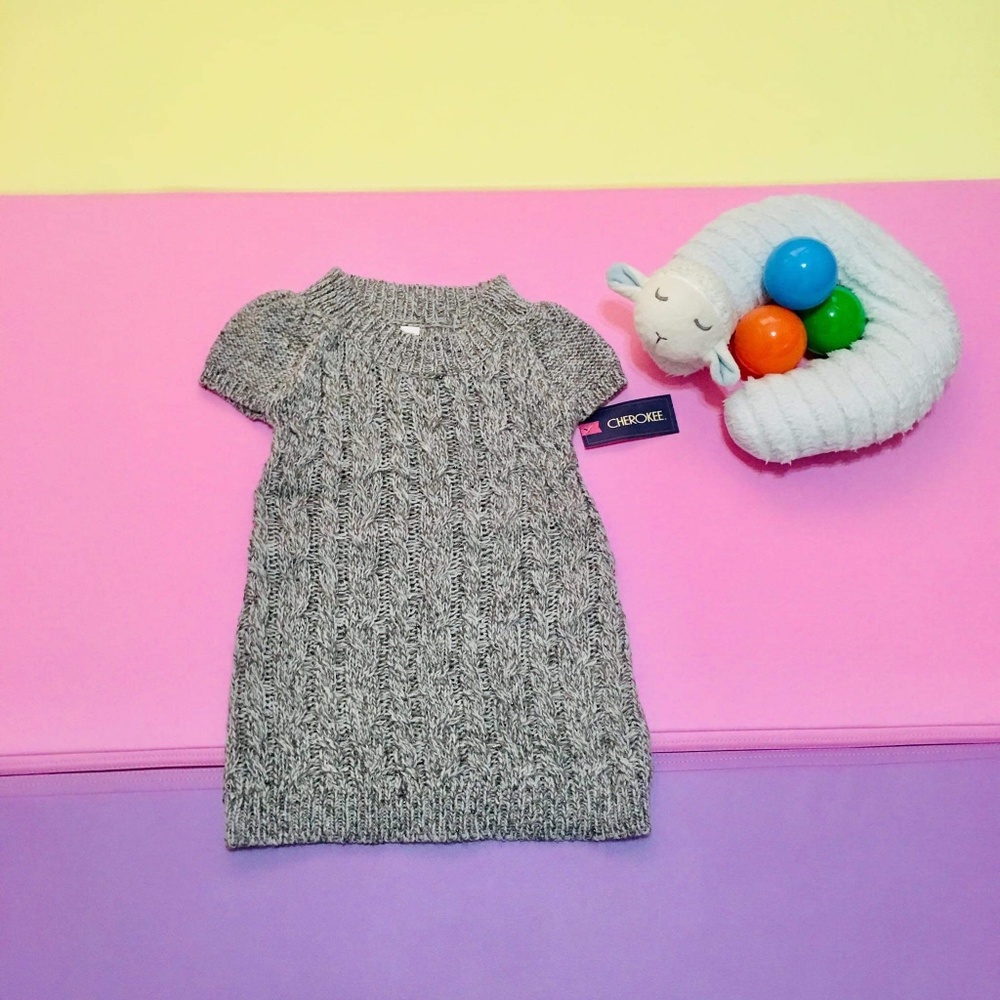 Girl's Toddler Cherokee Dress Sweater Knit Ribbed - Picture 3 of 4